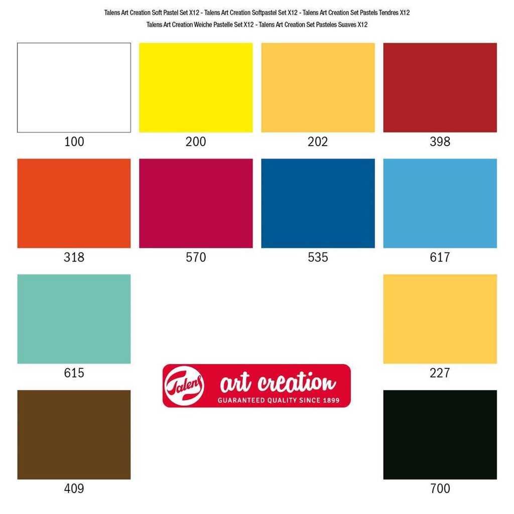 Talens - Art Creation - Soft pastel set 12 colours
