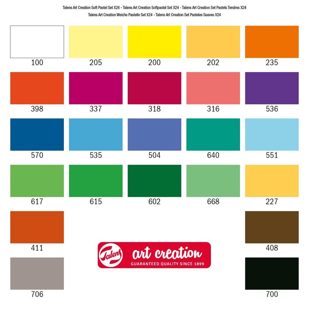 Talens - Art Creation - Soft pastel set 24 colours
