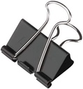 Metal - Binder Clips -  Black 19 mm