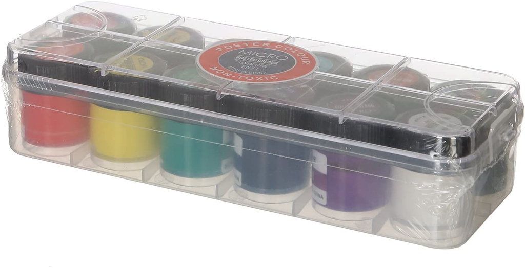 Micro - Poster Gouache Color Set -  12 pot 15 ml