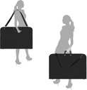 Art Bag - Black Spill-Resistant Artist Portfolio - Reinforcing Plate & Shoulder Strap (52 cm x  37 cmx 1.5 cm)