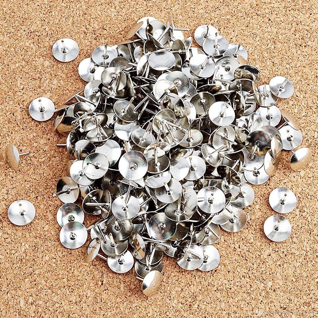 MG Chenguang - Thumb Tacks Push Pins - Silver Round Head Pin - One Box