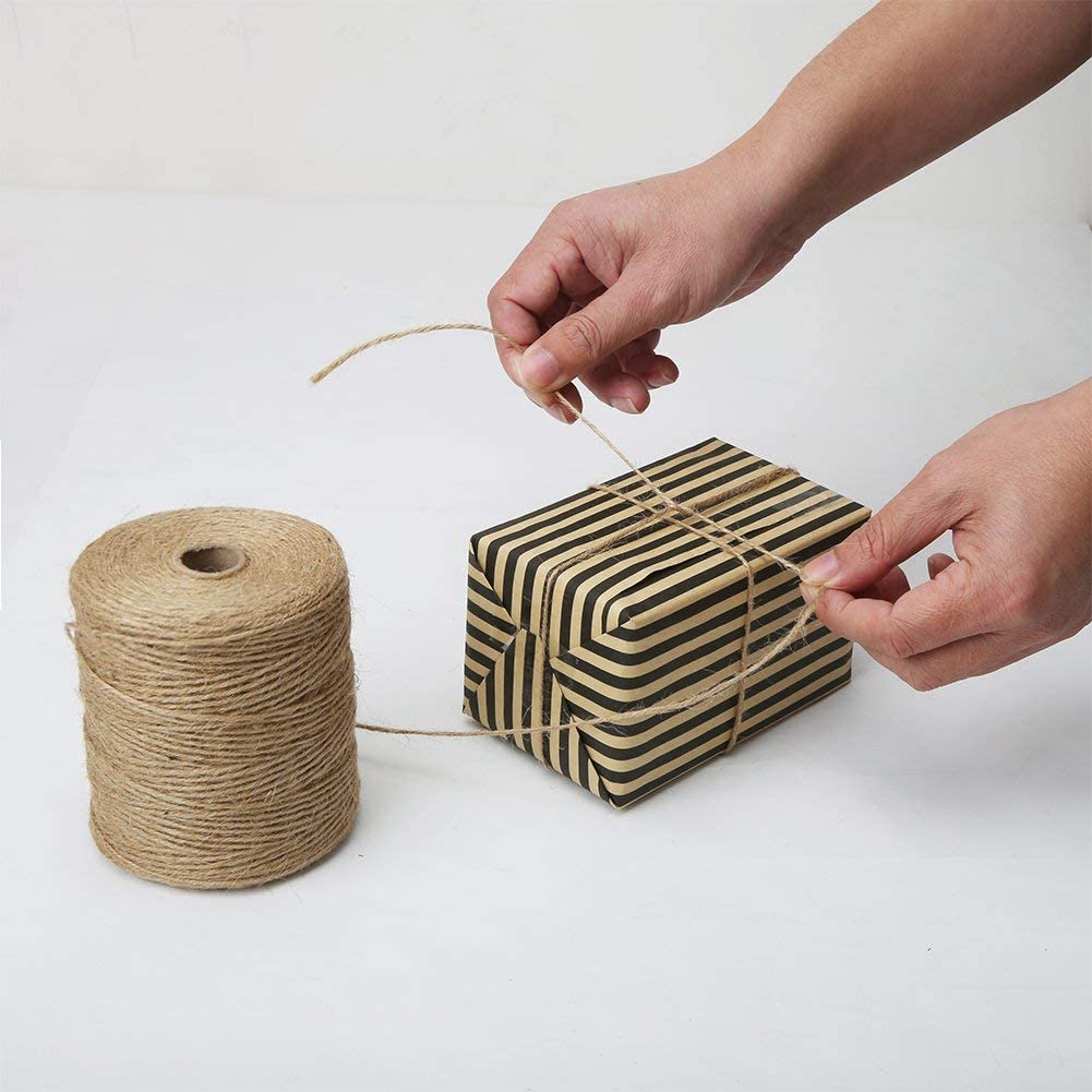 Burlap, 3 Ply - Natural Jute Twine,  Arts, Crafts, Packing Materials Packing, String for Gifts, Decoration.