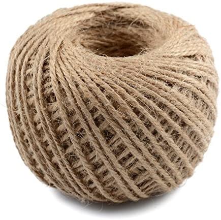 Burlap, 3 Ply - Natural Jute Twine,  Arts, Crafts, Packing Materials Packing, String for Gifts, Decoration.