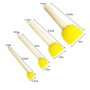 Sponge Art Tools Set Of: 4 Pieces - Yellow