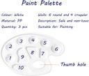 Plastic Palette - Paint Plastic Tray 6 round , 4 irregular - 10 points
