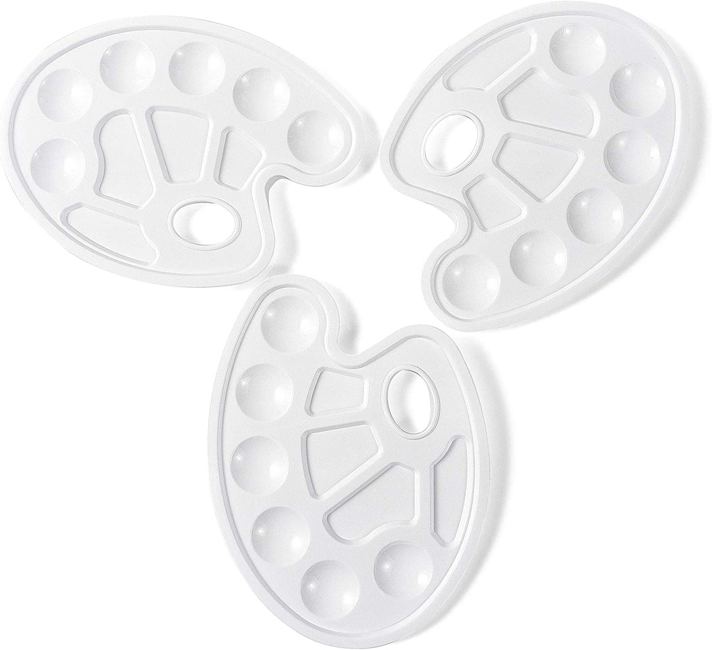 Plastic Palette - Paint Plastic Tray 6 round , 4 irregular - 10 points