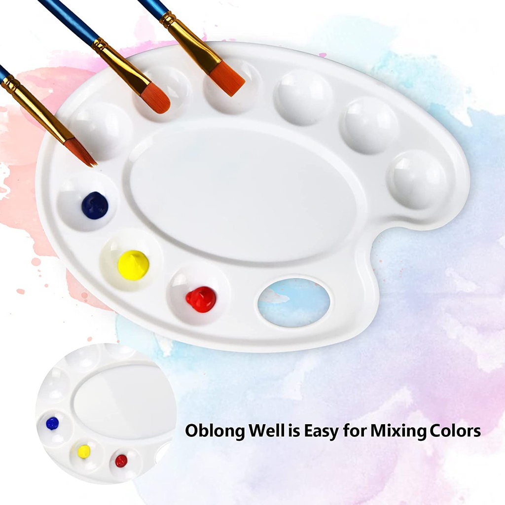 Plastic Palette - Paint Plastic Tray 9 Rounded Points