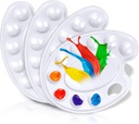 Plastic Palette - Paint Plastic Tray 9 Rounded Points