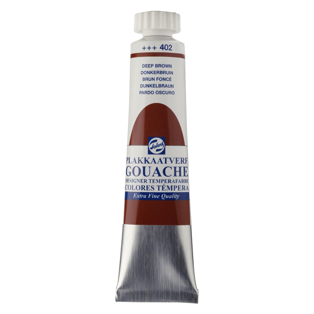 Talens - Gouache - Tube 20 ml Deep Brown 402