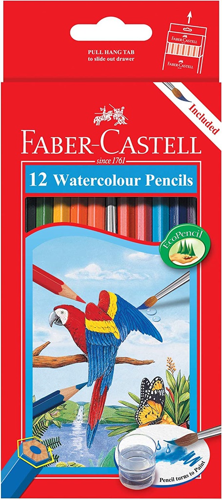 Faber Castell – Watercolor pencils – Long pencil 12 color