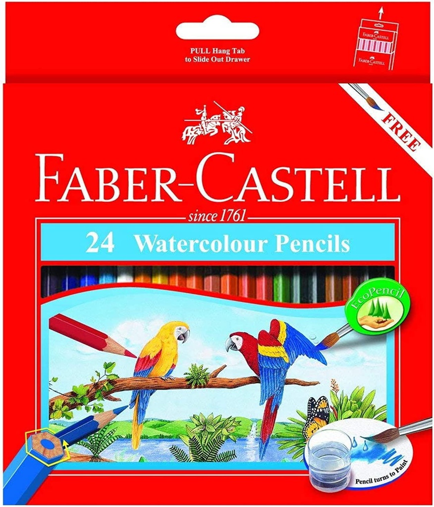 Faber Castell – Watercolor pencils – Long pencil 24 color