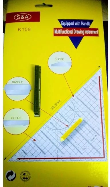 S&A - Aristotle , Aristo Triangle 32.5 cm - Transparent