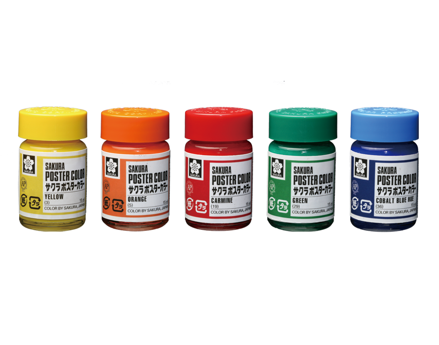 Sakura - Poster Color in glass bottle - Pot 30ml