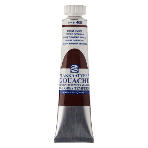 Talens - Gouache - Tube 20 ml Burnt Umber 409