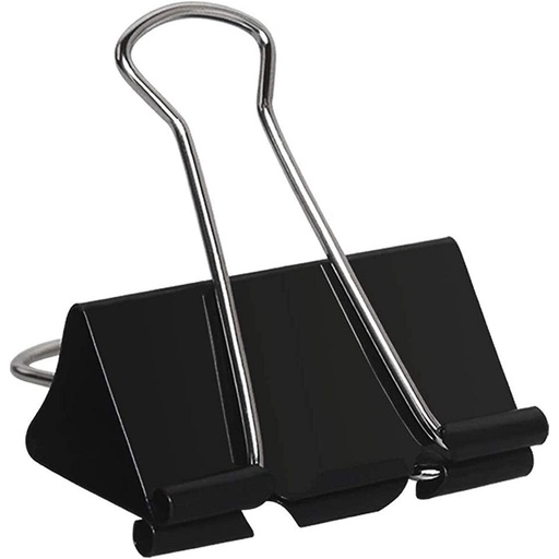 Metal - Binder Clips - Bulldog clips - Black 19 mm