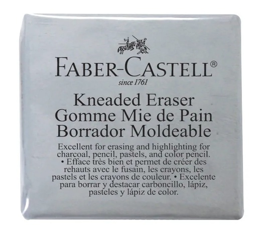 Faber Castell - Large Kneadable Art Eraser - Gray, for charcoal and graphite