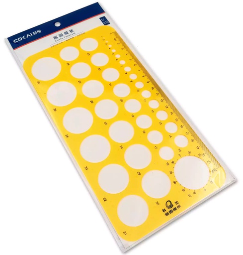 Plastic Circles Geometric Template Ruler - prima