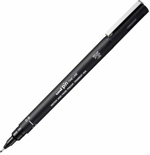 Uni Pin - Fineliner - Water and Fade proof - Pigment ink - 0.9