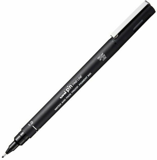 Uni Pin - Fineliner - Water and Fade proof - Pigment ink - 1.0