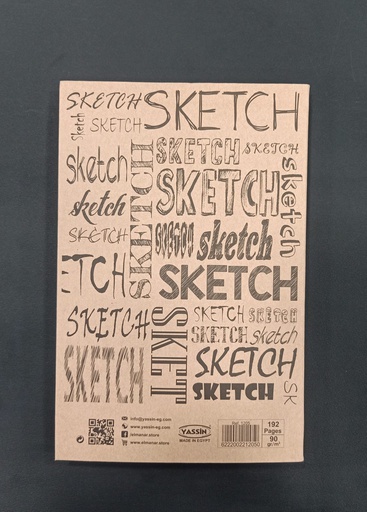 Sketch - Yassin - Kraft 192 sheets - size 22 × 14.8 cm - paper 90 gm