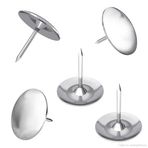 MG Chenguang - Thumb Tacks Push Pins - Silver Round Head Pin - One Box