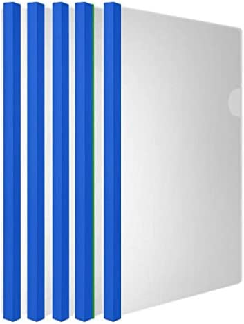 A4 Plastic File Folder 10mm Sliding Bar Report Covers, 30 Sheet Capacity, File Folders Organizer Binder for A4 Size Paper