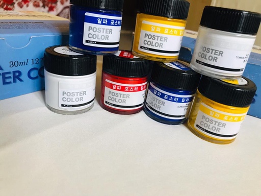 Alpha - Poster, Gouache Color  - Pot 30 ml - Multi Colors